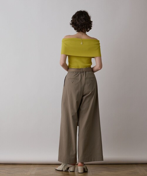 Diagram（ダイアグラム）の「ストレッチワイドパンツ（その他パンツ・レディース・カーキ/グリーン/ホワイト/ブラック・38/36/34）」の19枚目の写真