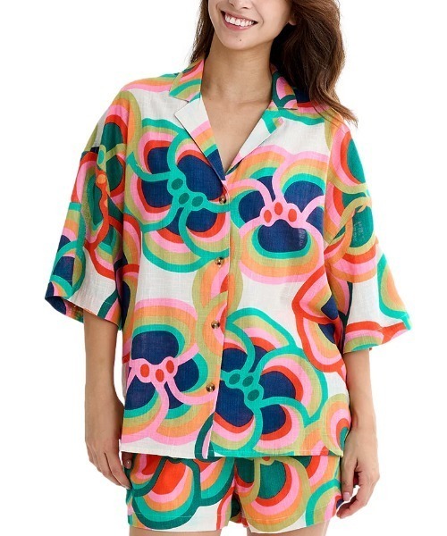 BILLABONG(ビラボン)の「【BILLABONG/ビラボン】25SS MAMI WATA BEACH SIDE/総柄セットアップ対応可能オープンカラーシャツ(シャツ/ブラウス・レディース・マルチ・SMALL)」の2枚目の写真