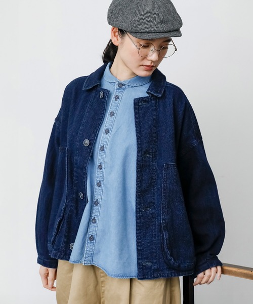 Brocante / ブロカント] ジャガードデニム ウーブリエジャケット