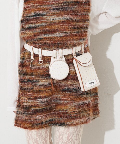 GRAIN(グレイン)の「【GRAIN/グレイン】オーストリッチアソートベルトバッグ(ベルト・レディース・ブルー/グレー/アイボリー・FREE)」の19枚目の写真