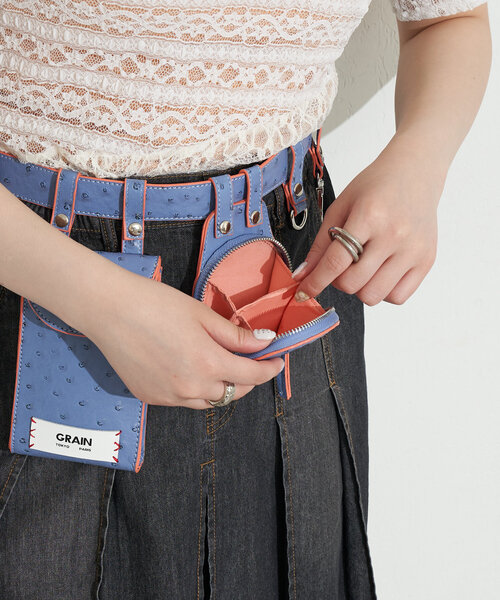 GRAIN(グレイン)の「【GRAIN/グレイン】オーストリッチアソートベルトバッグ(ベルト・レディース・ブルー/グレー/アイボリー・FREE)」の10枚目の写真