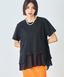 裾フリル デザイン Tシャツ