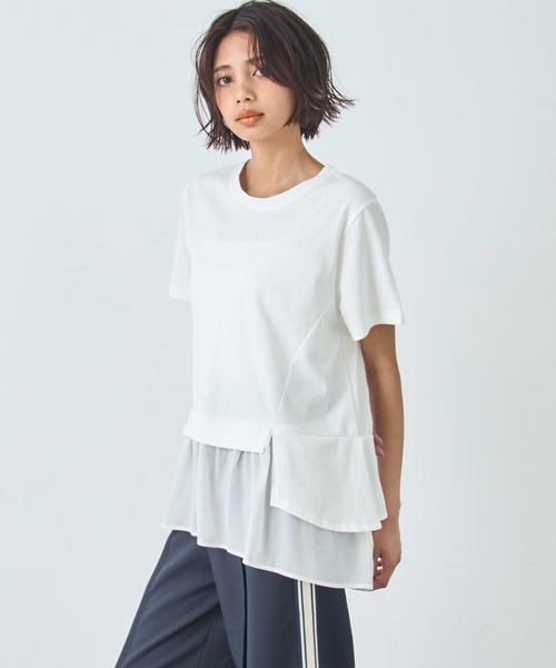 ANAP(アナップ)の「裾フリル デザイン Tシャツ(Tシャツ/カットソー・レディース・グレー/ホワイト/ブラック・FREE)」の17枚目の写真