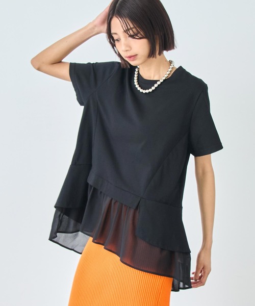 ANAP(アナップ)の「裾フリル デザイン Tシャツ(Tシャツ/カットソー・レディース・グレー/ホワイト/ブラック・FREE)」の19枚目の写真