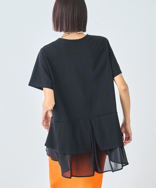 ANAP(アナップ)の「裾フリル デザイン Tシャツ(Tシャツ/カットソー・レディース・グレー/ホワイト/ブラック・FREE)」の12枚目の写真