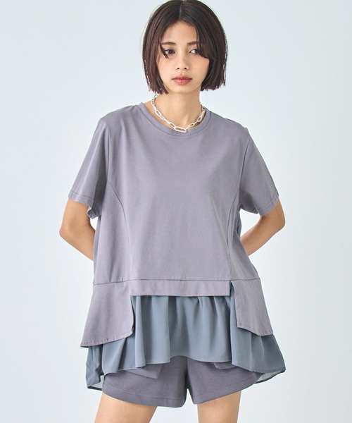 ANAP(アナップ)の「裾フリル デザイン Tシャツ(Tシャツ/カットソー・レディース・グレー/ホワイト/ブラック・FREE)」の15枚目の写真