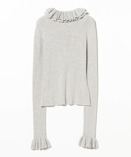 fennica（フェニカ）の「dahl'ia / フリル プルオーバー（Tシャツ/カットソー・レディース・グレー/クリーム・ONE SIZE）」の7枚目の写真