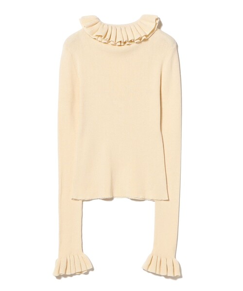 fennica（フェニカ）の「dahl'ia / フリル プルオーバー（Tシャツ/カットソー・レディース・グレー/クリーム・ONE SIZE）」の9枚目の写真