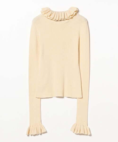 fennica（フェニカ）の「dahl'ia / フリル プルオーバー（Tシャツ/カットソー・レディース・グレー/クリーム・ONE SIZE）」の10枚目の写真