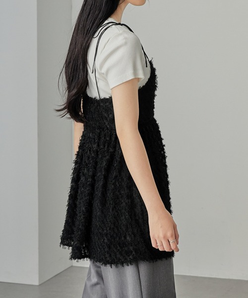Cieluna(シエルナ)の「【Cieluna】コルセットデザイン リボンキャミ(キャミソール・レディース・ベージュ系/オフホワイト/ブラック・FREE)」の17枚目の写真