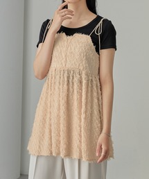 Cieluna（シエルナ）の「【Cieluna】コルセットデザイン リボンキャミ（キャミソール）」