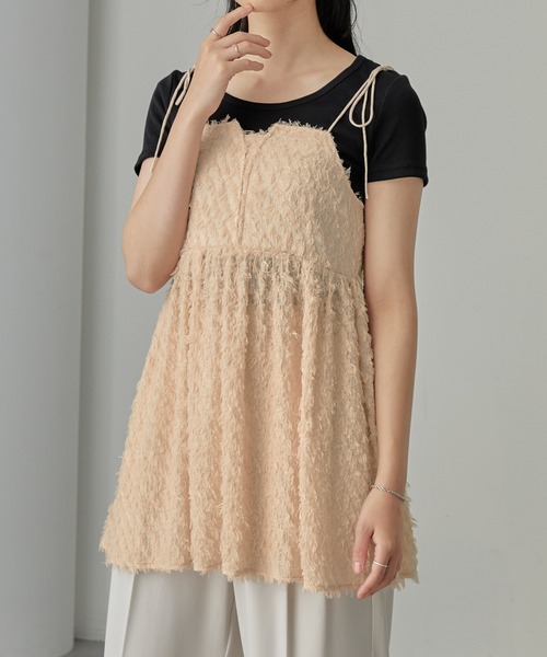 Cieluna】コルセットデザイン リボンキャミ（キャミソール）｜Cieluna