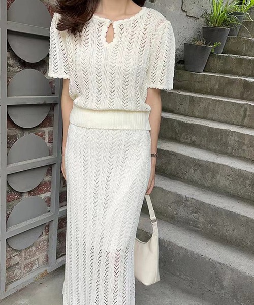 セットアップ 長袖 ニット トップス ロングスカート 全3色 韓国 j-womens108-01.jpg