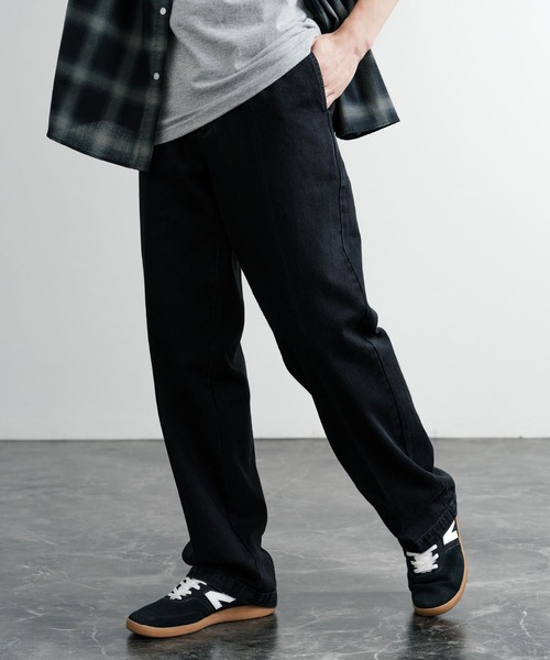 ディッキーズ　リメイク黒デニムパンツ 40x32 made in Mexico ディッキーズ リメイク黒デニムパンツ 40x32 made in Mexico