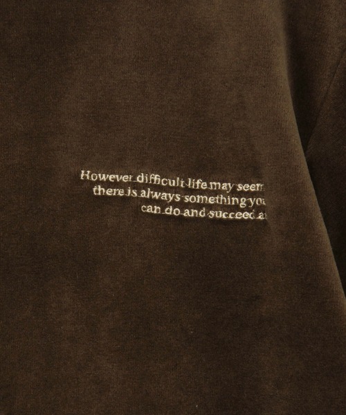 NICOLE CLUB（ニコル　クラブ）の「ベロア刺繍Tシャツ（Tシャツ/カットソー・レディース・ベージュ/オフホワイト/ブラウン・FREE）」の11枚目の写真
