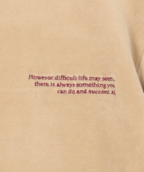 NICOLE CLUB（ニコル　クラブ）の「ベロア刺繍Tシャツ（Tシャツ/カットソー・レディース・ベージュ/オフホワイト/ブラウン・FREE）」の12枚目の写真