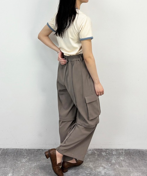 NICOLE CLUB（ニコル　クラブ）の「ベロア刺繍Tシャツ（Tシャツ/カットソー・レディース・ベージュ/オフホワイト/ブラウン・FREE）」の15枚目の写真