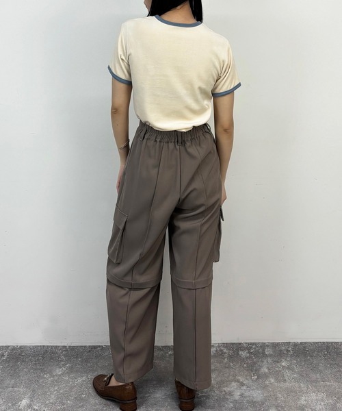 NICOLE CLUB（ニコル　クラブ）の「ベロア刺繍Tシャツ（Tシャツ/カットソー・レディース・ベージュ/オフホワイト/ブラウン・FREE）」の17枚目の写真