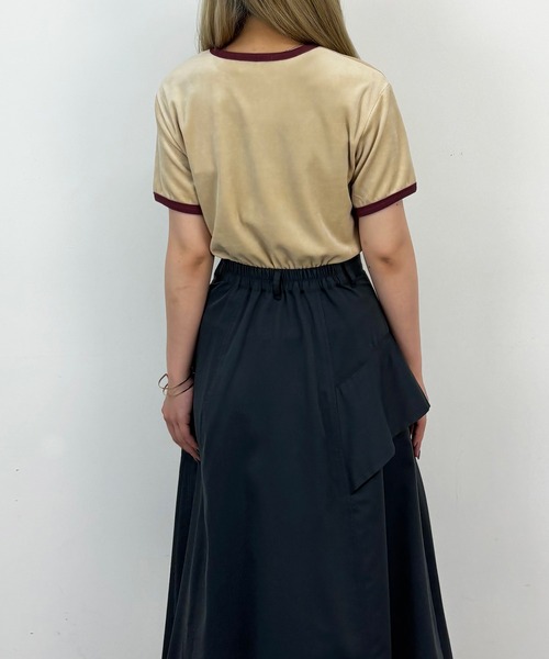 NICOLE CLUB（ニコル　クラブ）の「ベロア刺繍Tシャツ（Tシャツ/カットソー・レディース・ベージュ/オフホワイト/ブラウン・FREE）」の21枚目の写真