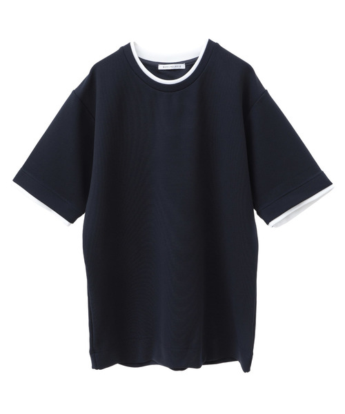 MEN'S MELROSE(メンズメルローズ)の「エステルスパンリップルフェイクレイヤードTシャツ(Tシャツ/カットソー・メンズ・ホワイト/ネイビー/グリーン・2/4/3)」の21枚目の写真