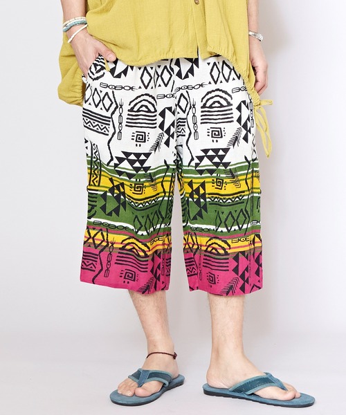 チャイハネ（チャイハネ）の「【チャイハネ】ネオエステコMEN'Sハーフパンツ（その他パンツ・メンズ・ブラックミックス/ブラック×ホワイト/グリーン/パープル/ターコイズブルー/その他1/その他2/その他3/その他4/イエロー・FREE）」の8枚目の写真