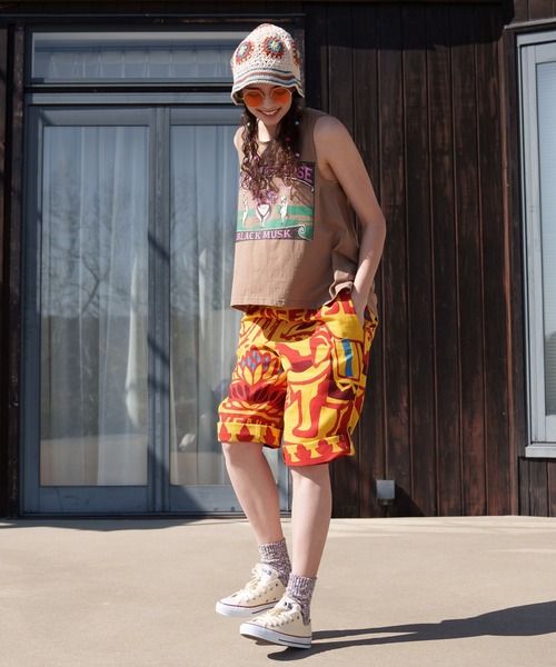 チャイハネ（チャイハネ）の「【チャイハネ】ネオエステコMEN'Sハーフパンツ（その他パンツ・メンズ・ブラックミックス/ブラック×ホワイト/グリーン/パープル/ターコイズブルー/その他1/その他2/その他3/その他4/イエロー・FREE）」の11枚目の写真