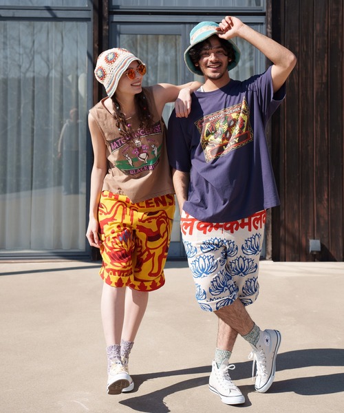 チャイハネ（チャイハネ）の「【チャイハネ】ネオエステコMEN'Sハーフパンツ（その他パンツ・メンズ・ブラックミックス/ブラック×ホワイト/グリーン/パープル/ターコイズブルー/その他1/その他2/その他3/その他4/イエロー・FREE）」の20枚目の写真