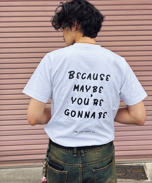 B'day(ビーデイ)の「ヘヴィウェイト天竺 プリント 半袖 クルーネック コットン100%(Tシャツ/カットソー・メンズ・ブラック/ホワイト/ホワイト系その他・LARGE/MEDIUM)」の2枚目の写真