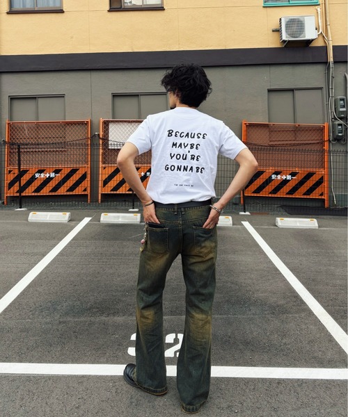B'day(ビーデイ)の「ヘヴィウェイト天竺 プリント 半袖 クルーネック コットン100%(Tシャツ/カットソー・メンズ・ブラック/ホワイト/ホワイト系その他・LARGE/MEDIUM)」の7枚目の写真