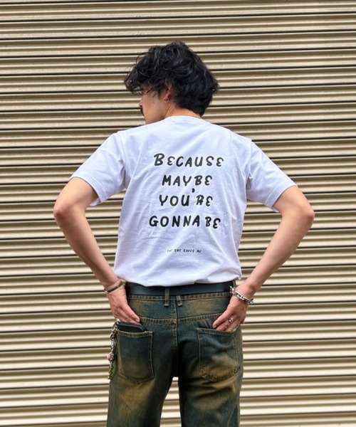 B'day(ビーデイ)の「ヘヴィウェイト天竺 プリント 半袖 クルーネック コットン100%(Tシャツ/カットソー・メンズ・ブラック/ホワイト/ホワイト系その他・LARGE/MEDIUM)」の9枚目の写真