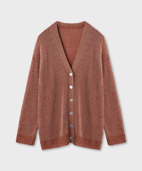 GRACE CONTINENTAL(グレースコンチネンタル)の「ラメルーズニットカーディガン(カーディガン/ボレロ・レディース・ベージュ/キナリ/ブラウン・36)」の17枚目の写真