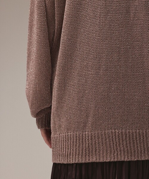 GRACE CONTINENTAL(グレースコンチネンタル)の「ラメルーズニットカーディガン(カーディガン/ボレロ・レディース・ベージュ/キナリ/ブラウン・36)」の7枚目の写真