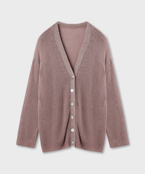 GRACE CONTINENTAL(グレースコンチネンタル)の「ラメルーズニットカーディガン(カーディガン/ボレロ・レディース・ベージュ/キナリ/ブラウン・36)」の10枚目の写真