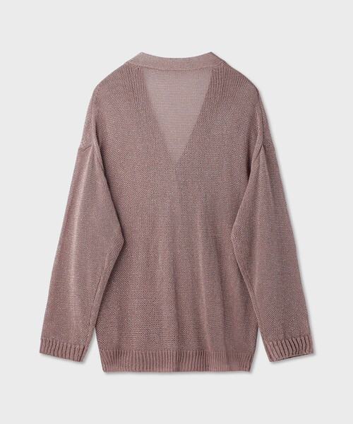 GRACE CONTINENTAL(グレースコンチネンタル)の「ラメルーズニットカーディガン(カーディガン/ボレロ・レディース・ベージュ/キナリ/ブラウン・36)」の11枚目の写真