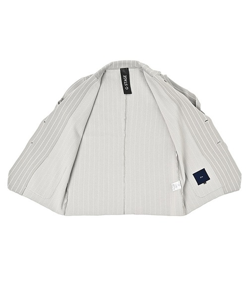 g-stage(ジーステージ)の「サマーニット ストライプジャケット(セットアップ・メンズ・ネイビー/ライトグレー系/ブラウン・46/48/50)」の18枚目の写真