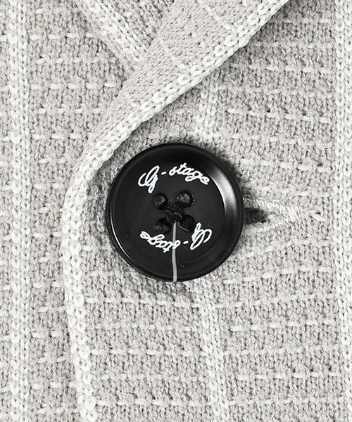 g-stage(ジーステージ)の「サマーニット ストライプジャケット(セットアップ・メンズ・ネイビー/ライトグレー系/ブラウン・46/48/50)」の21枚目の写真