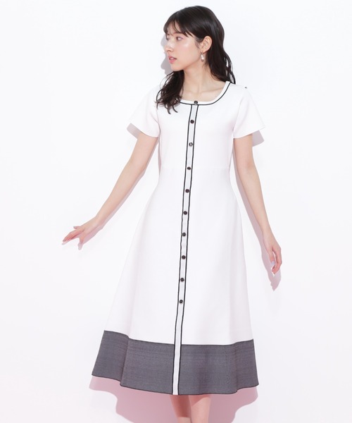 白ワンピース　ジルバイジルスチュアート ジルバイジルスチュアート JILL by JILLSTUART シャイニー