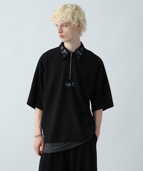 セール】フラワーハーフZIPシシュウシャツ(HARE)（シャツ