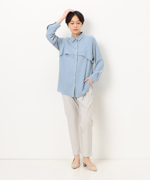 COMME CA（コムサ）の「【セットアップ対応】メリルハイテンション クロップドパンツ（その他パンツ・レディース・ライトグレー・9号）」の10枚目の写真