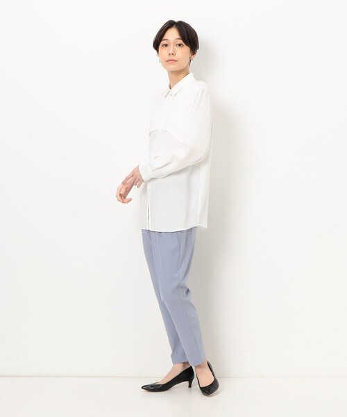 COMME CA（コムサ）の「【セットアップ対応】メリルハイテンション クロップドパンツ（その他パンツ・レディース・ライトグレー・9号）」の3枚目の写真