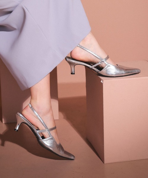 DONOBAN（ドノバン）の「【ANDRESD】slingback always shoes［スリングバッグオールウェイズシューズ］（ドレスシューズ・レディース・シルバー/ピンク/ブラック・36/39/38/37）」の3枚目の写真