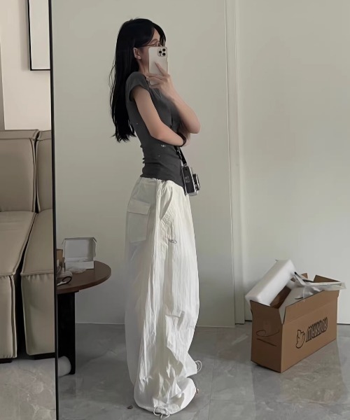 REBALANCE(リバランス)の「ワークスタイルワイドパンツ(その他パンツ・レディース・A/B・LARGE/MEDIUM)」の6枚目の写真