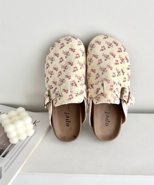 SOLLON.（ソルロン）の「小花柄クロッグシューズ（スリッポン・レディース・アイボリー/ベージュ・23.5cm/24.5cm）」の19枚目の写真