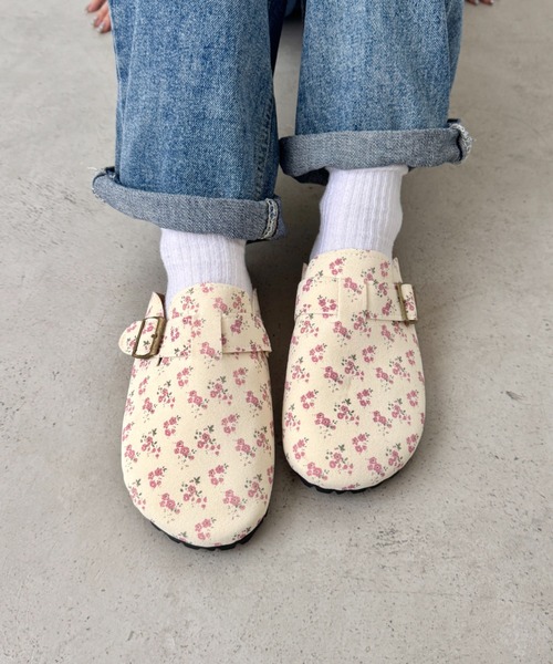 SOLLON.（ソルロン）の「小花柄クロッグシューズ（スリッポン・レディース・アイボリー/ベージュ・23.5cm/24.5cm）」の17枚目の写真