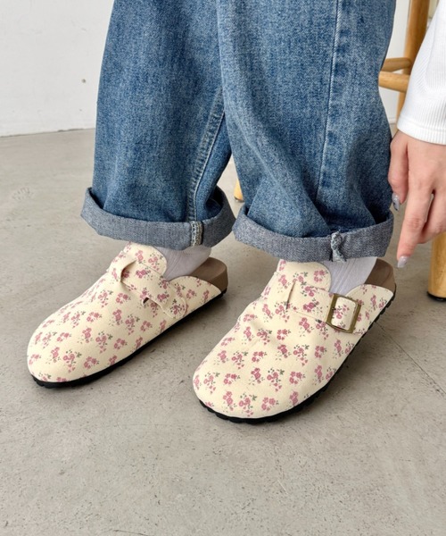 SOLLON.（ソルロン）の「小花柄クロッグシューズ（スリッポン・レディース・アイボリー/ベージュ・23.5cm/24.5cm）」の15枚目の写真