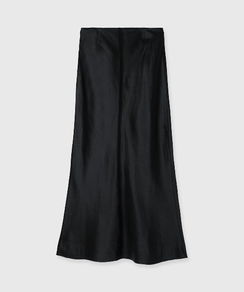 CREDONA(クレドナ)の「ACETATE LINEN SATIN SKIRT/アセテートリーンサテンスカート(スカート・レディース・ブラック/ホワイト・0/1)」の9枚目の写真
