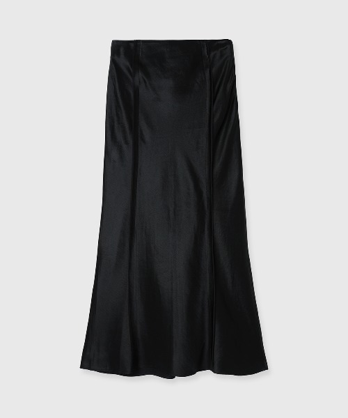 CREDONA(クレドナ)の「ACETATE LINEN SATIN SKIRT/アセテートリーンサテンスカート(スカート・レディース・ブラック/ホワイト・0/1)」の10枚目の写真