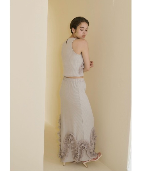 ノートルエモア　ruffled wave frill NOTREémorワンピ NOTREemor（ノートルエモア）の「ruffled wave frill dress