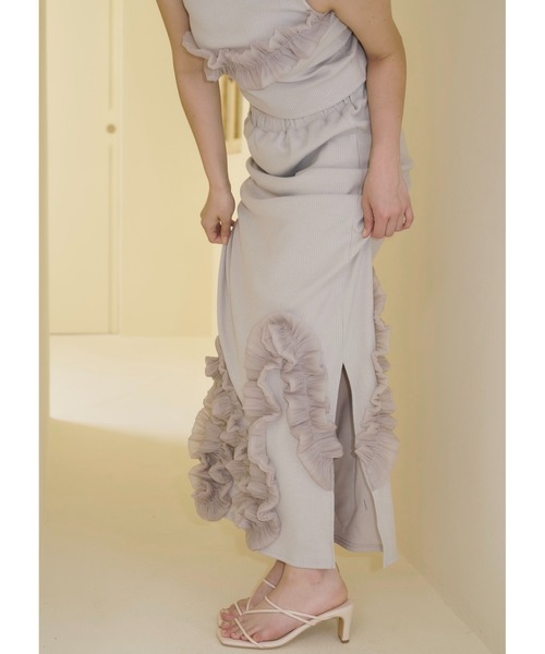 NOTREemor（ノートルエモア）の「sway frill ensemble（ワンピース・レディース・ブラック/ライトグレー・FREE）」の11枚目の写真