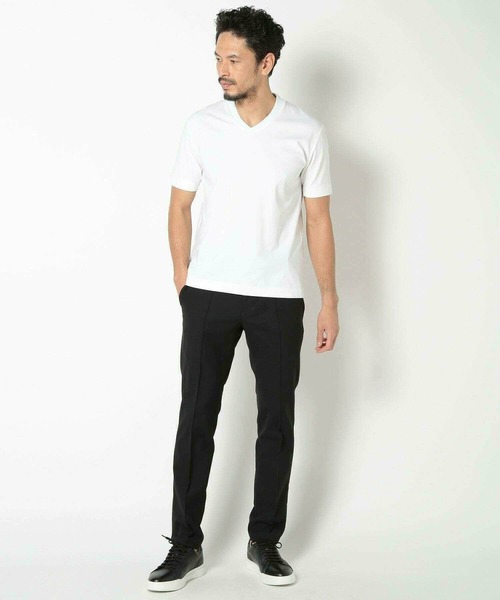 MEN'S BIGI(メンズビギ)の「【ACTIVE TAILOR/アクティブテイラー】シルケットスムースVネックTシャツ<接触冷感 / UVカット>(Tシャツ/カットソー・メンズ・グレー/ブラック/ホワイト/ネイビー・02/03/04/01)」の10枚目の写真